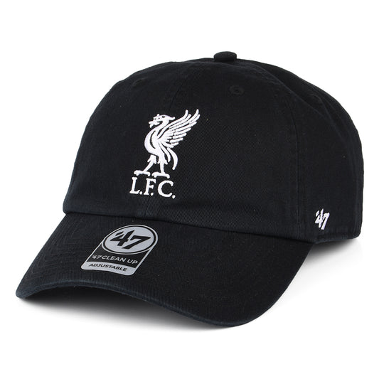 47 Brand Liverpool FC Baseball Cap - Clean Up - Schwarz-Weiß