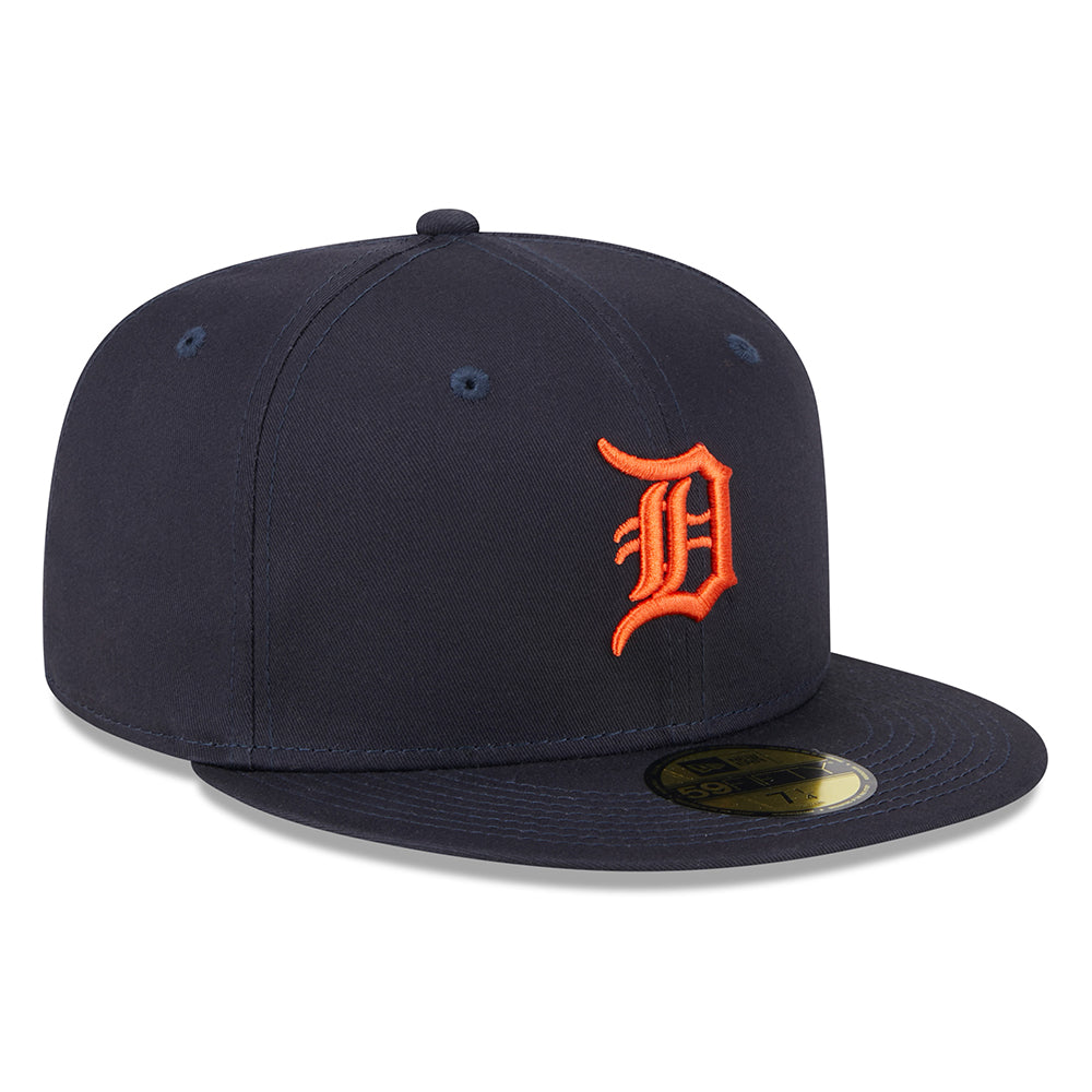 New Era 59FIFTY Detroit Tigers Baseball Cap - MLB League Essential II - Marineblau-Orange