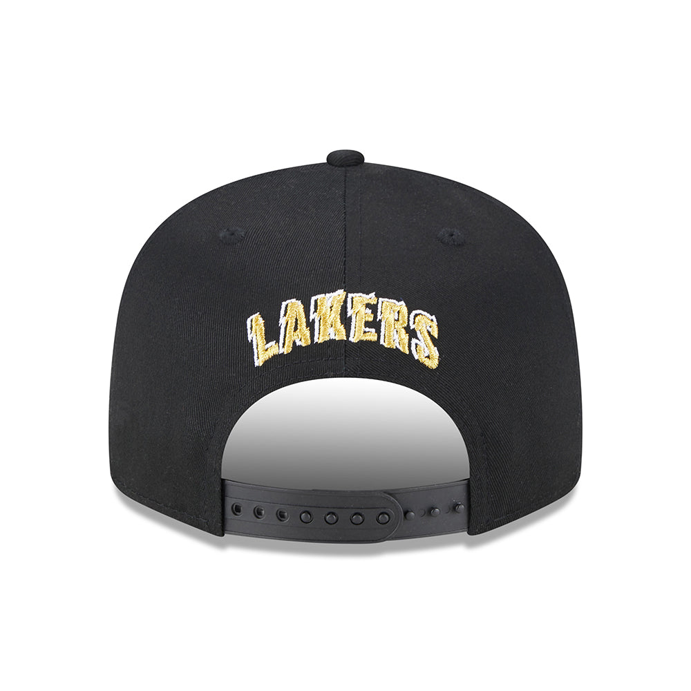 New Era Unisex 9FIFTY L.A. Lakers Snapback Cap - NBA Metallic Arch - Schwarz