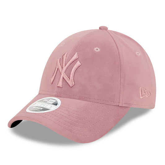 New Era Damen 9FORTY New York Yankees Baseball Cap - MLB Velour - Rosa