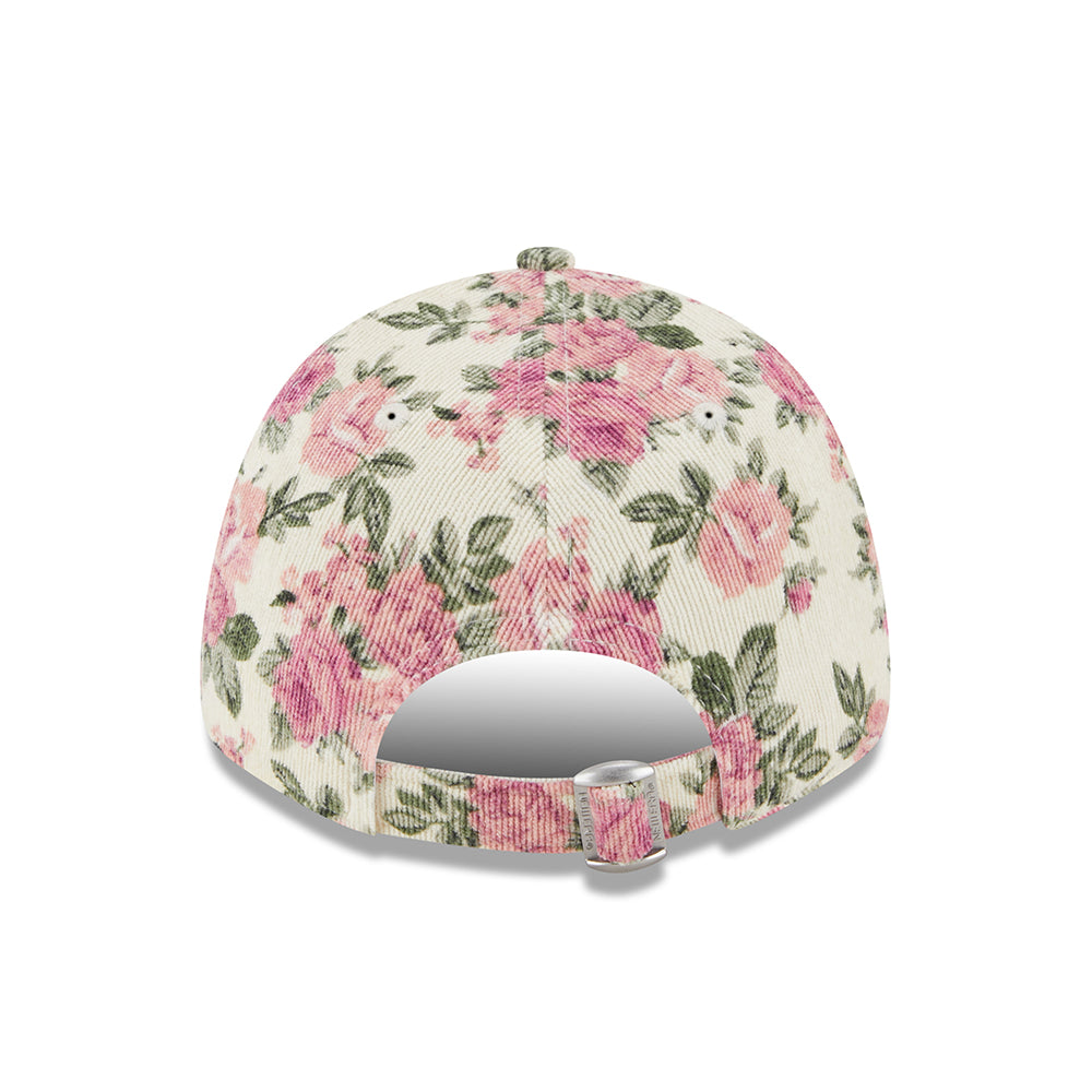 New Era Damen 9FORTY New York Yankees Baseball Cap - MLB Floral Cord - Steingrau-Rosa