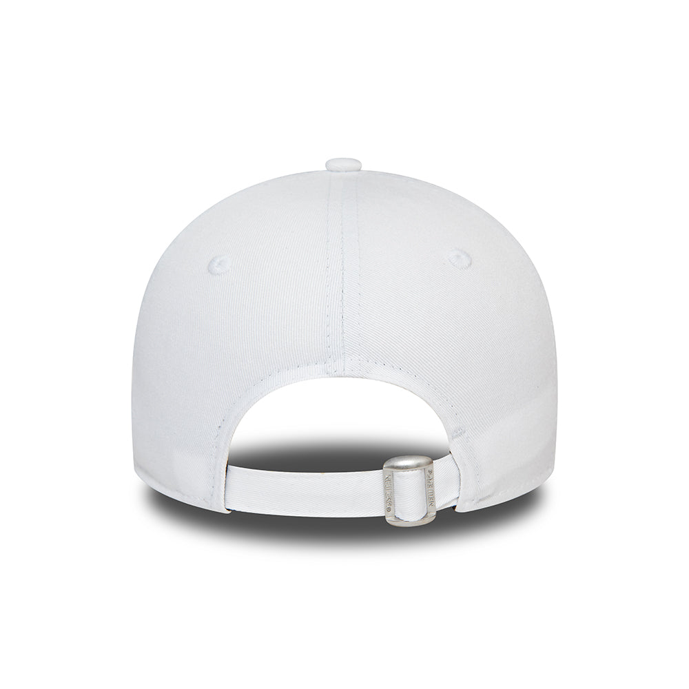 New Era Damen 9FORTY New York Yankees Baseball Cap - MLB Metallic Logo - Weiß-Pink