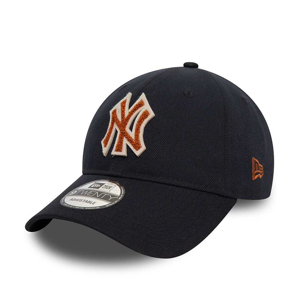 New Era 9TWENTY New York Yankees Baseball Cap - MLB Boucle - Marineblau-Braun