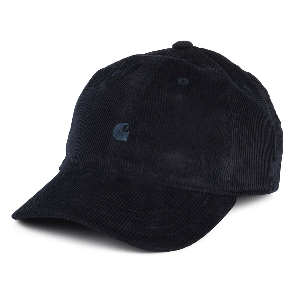 Carhartt WIP Harlem Tonal Kord Baseball Cap - Dunkles Marineblau