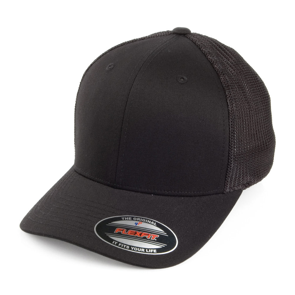 FlexFit Tonal Trucker Cap - Schwarz