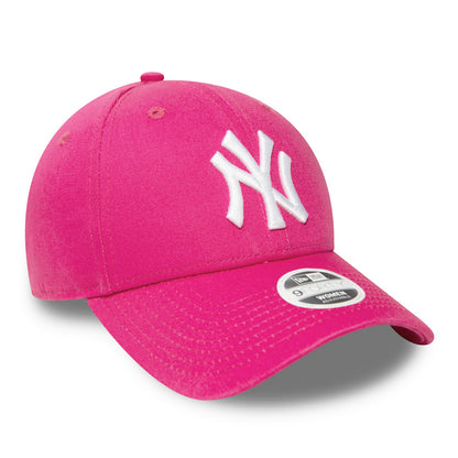 New Era Damen 9FORTY New York Yankees Baseball Cap - MLB League Essential - Rosa