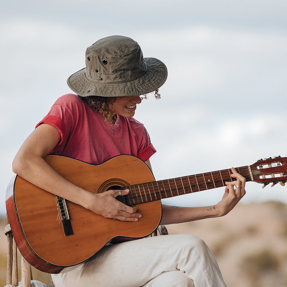 Tilley T3 Wanderer Packbarer Sonnenhut - Waldgrün