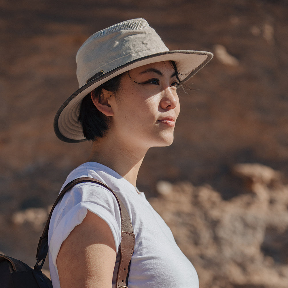 Tilley TMH55 Packbarer Mash Up Sonnenhut aus Baumwolle & Hanf - Sand