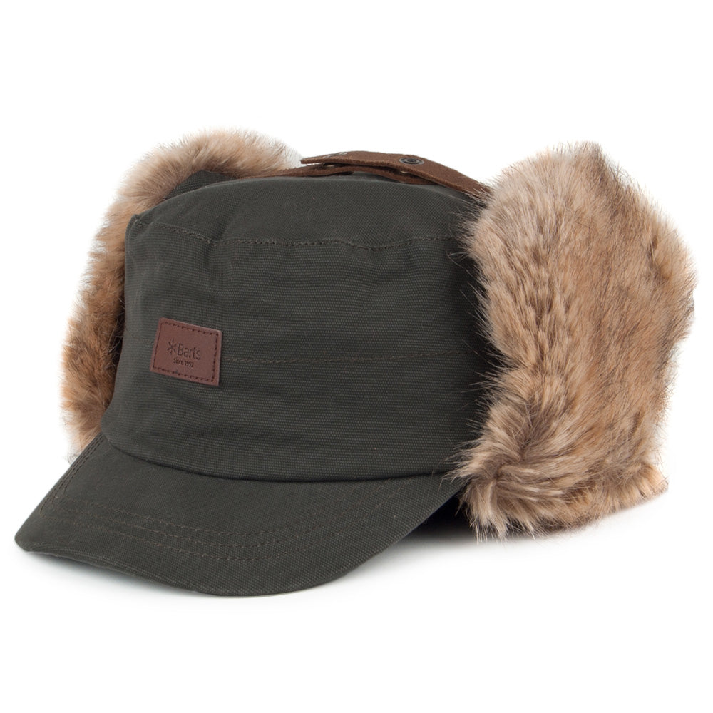 Barts Foryst Feldmütze mit Ohrenklappen aus Baumwolle - Militärgrün