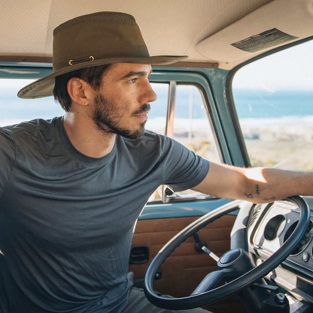 Tilley LTM6 Airflo Knautschbarer Sonnenhut - Olivgrün