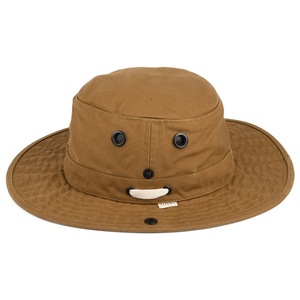 Tilley T3 Wanderer Packbarer Sonnenhut - Britisches Hellbraun