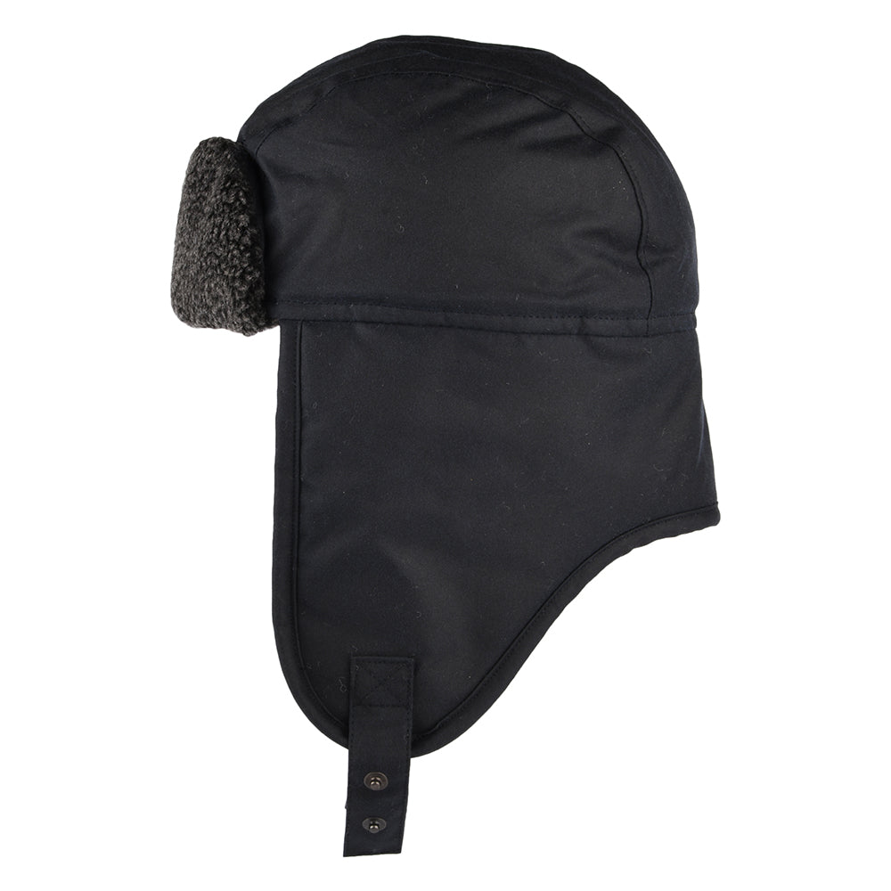 Failsworth Fliegermütze aus gewachster Baumwolle - Marineblau