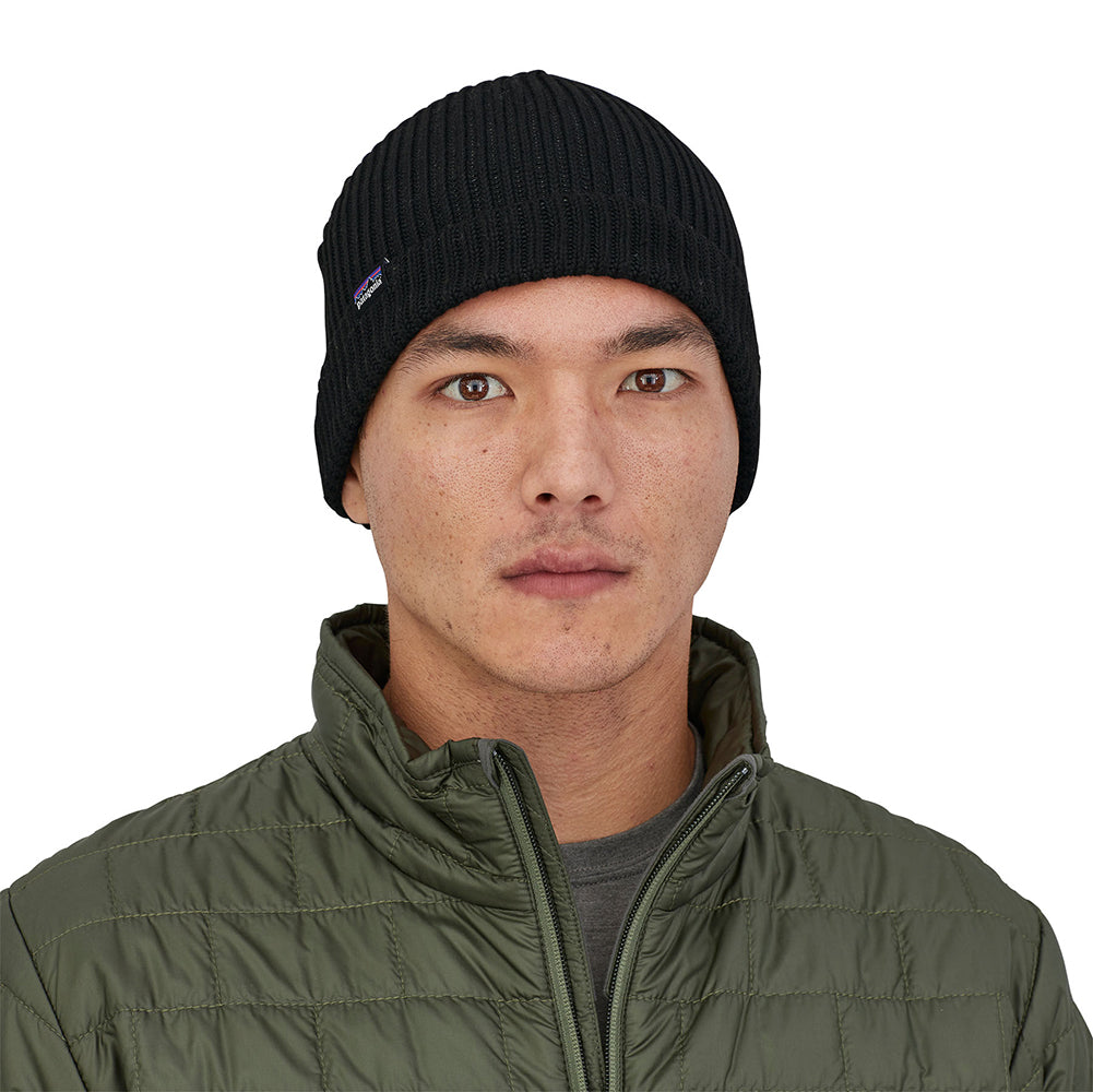 Patagonia Fishermans gerollt Beanie Mütze - Schwarz