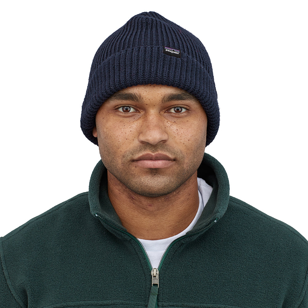 Patagonia Fishermans gerollt Beanie Mütze - Marineblau