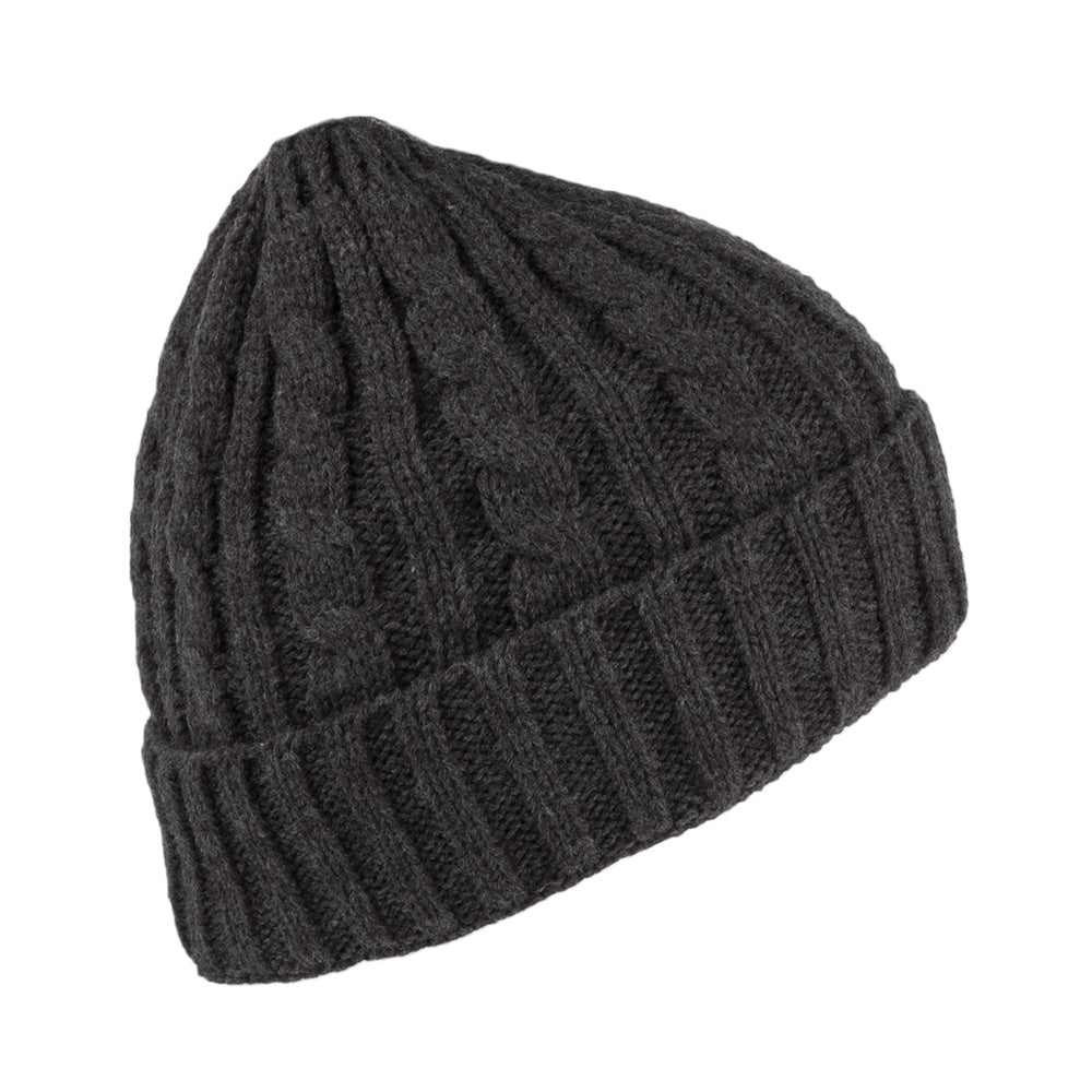 Jaxon & James Zopfstrickmuster Beanie - Dunkelgrau