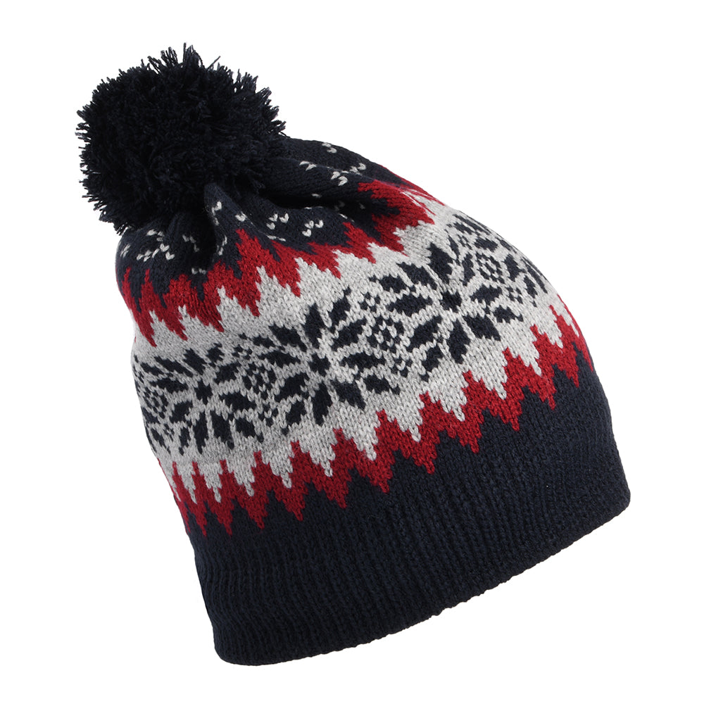 Jaxon & James Aspen Beanie Bommelmütze - Marineblau