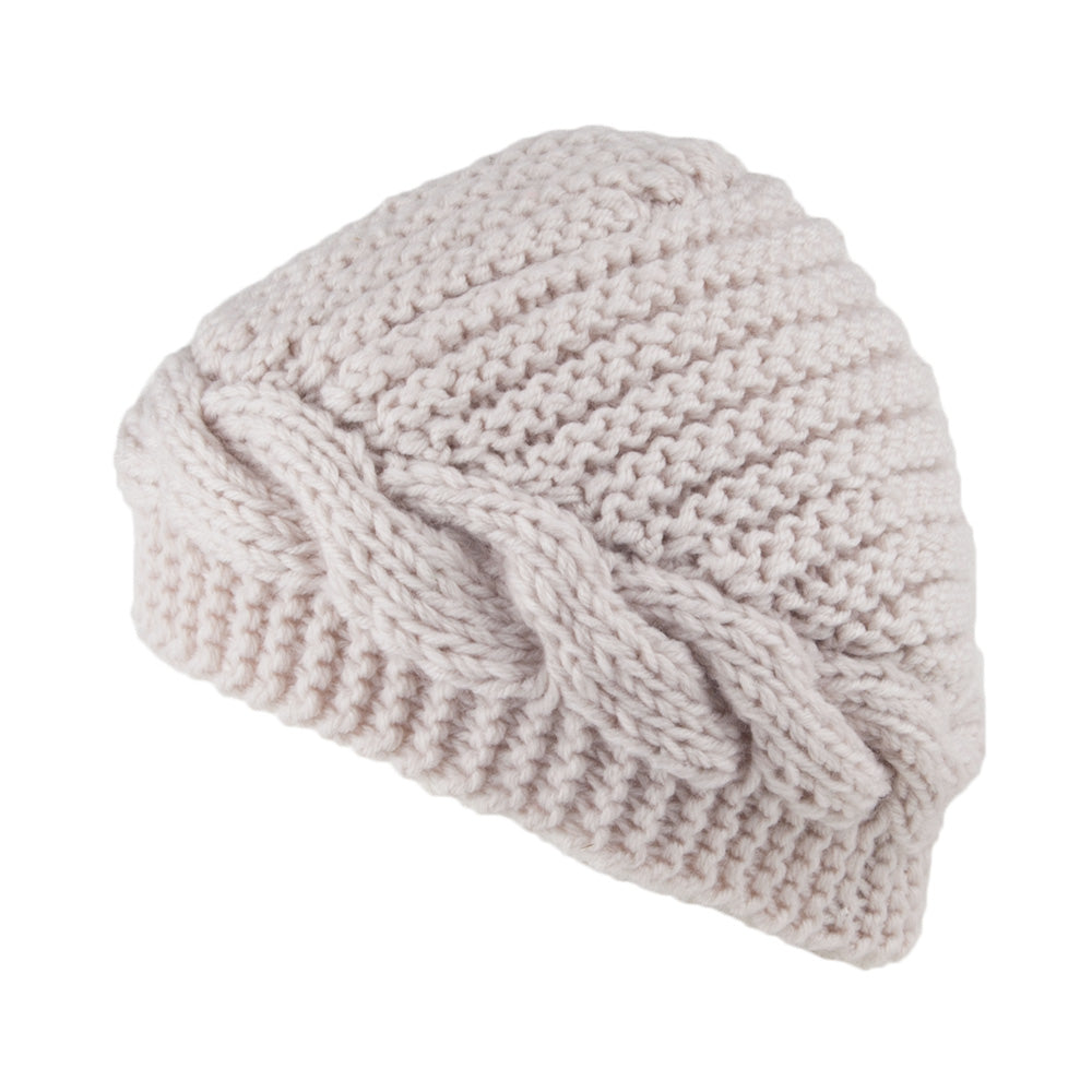 Scala Emilia Knopf Beanie Mütze - Elfenbein