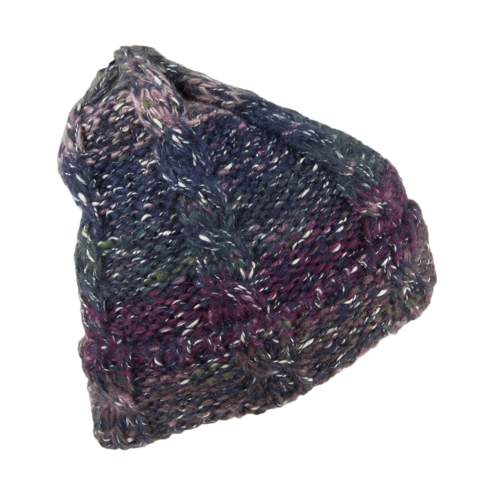 Barts Rania Beanie Mütze grob gestrickt - Marineblau-Mix