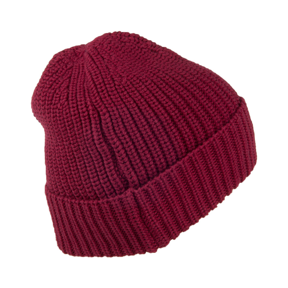 Tommy Hilfiger TJU Basic Rippstrick Beanie - Burgunderrot