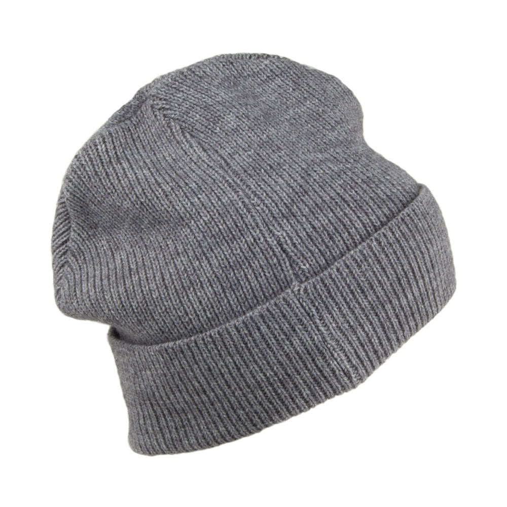 Seeberger Bestickte Blumen Beanie Mütze - Grau