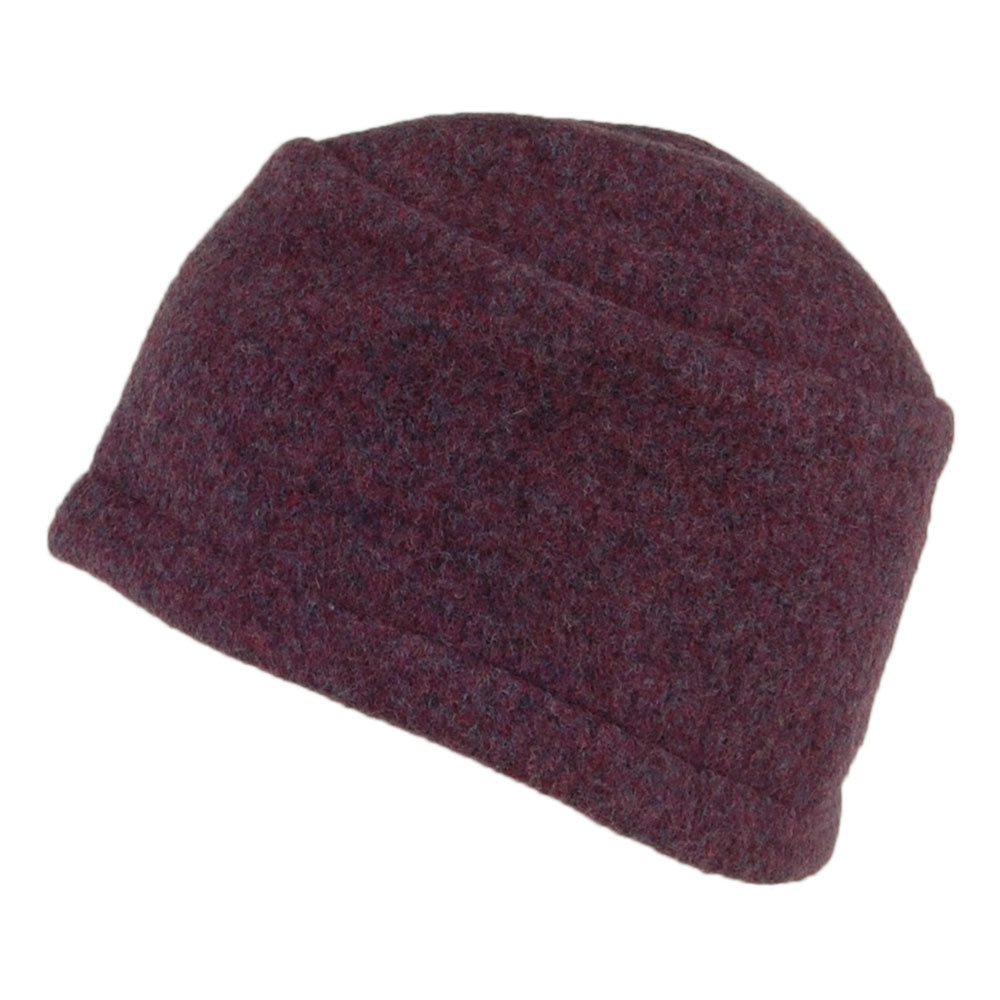 Seeberger Winter Pull On Beanie Mütze mit Brosche - Mauve