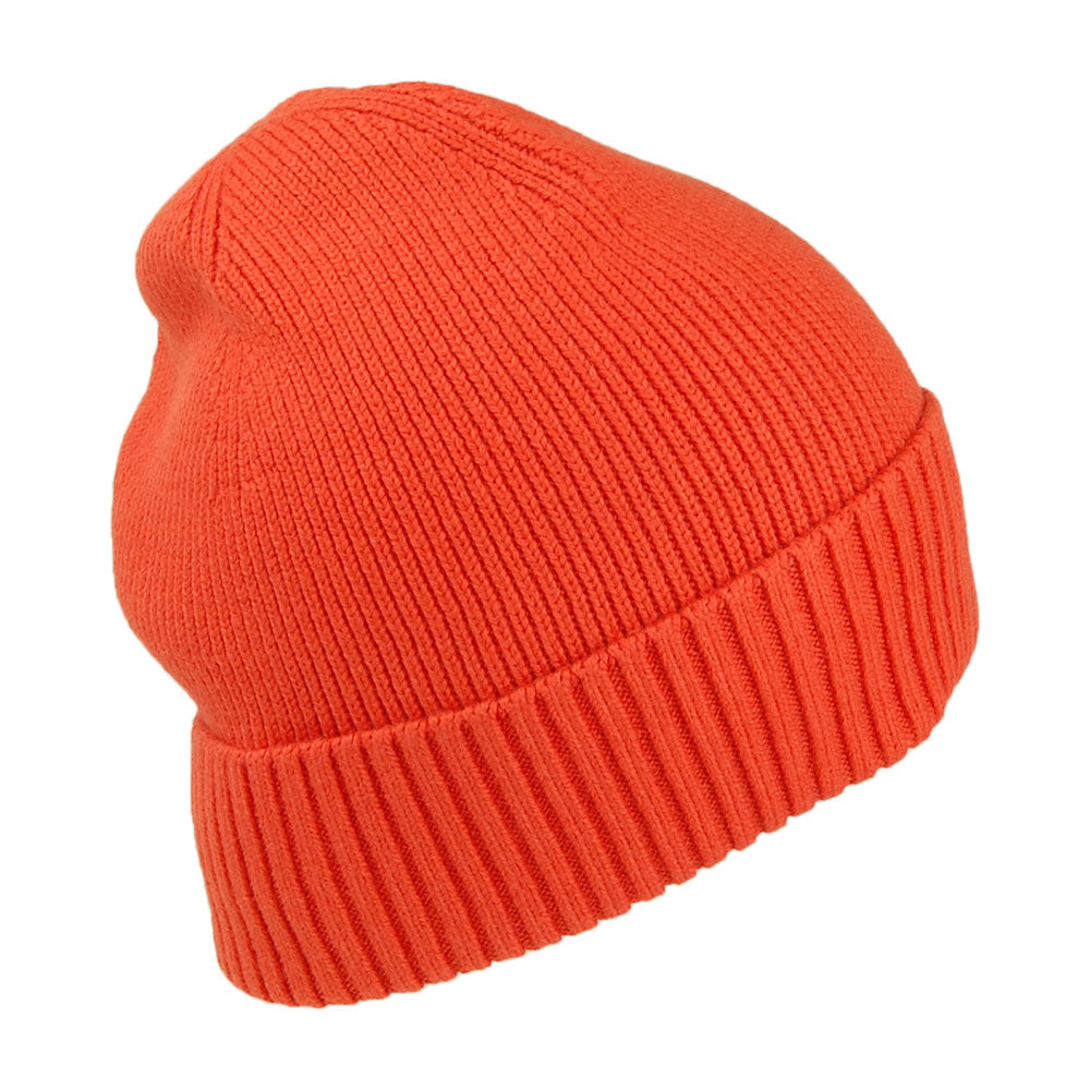 Tommy Hilfiger Pima Essential Flag Beanie Mütze aus Baumwoll-Kaschmir - Lehmrot