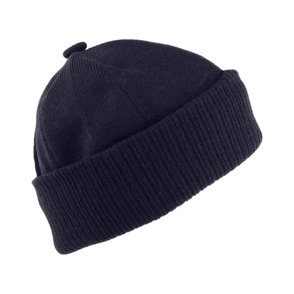 Barts Lyon Knopf Beanie Mütze - Marineblau