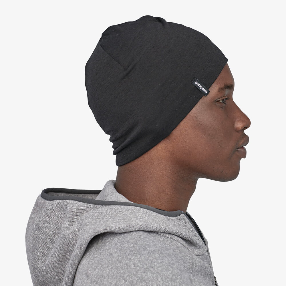 Patagonia Overlook Beanie Mütze aus Merinowollmischung - Schwarz