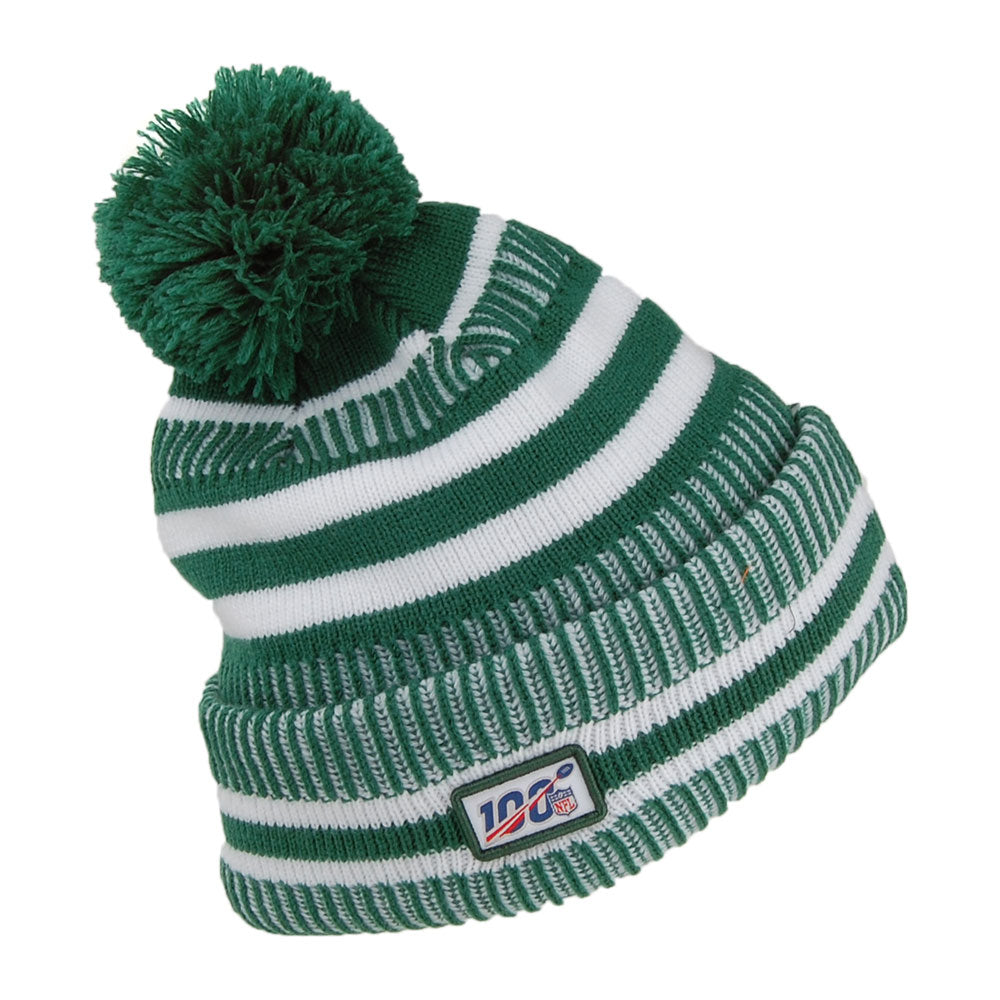 New Era New York Jets Bommelmütze - NFL On Field Knit - Grün-Weiß