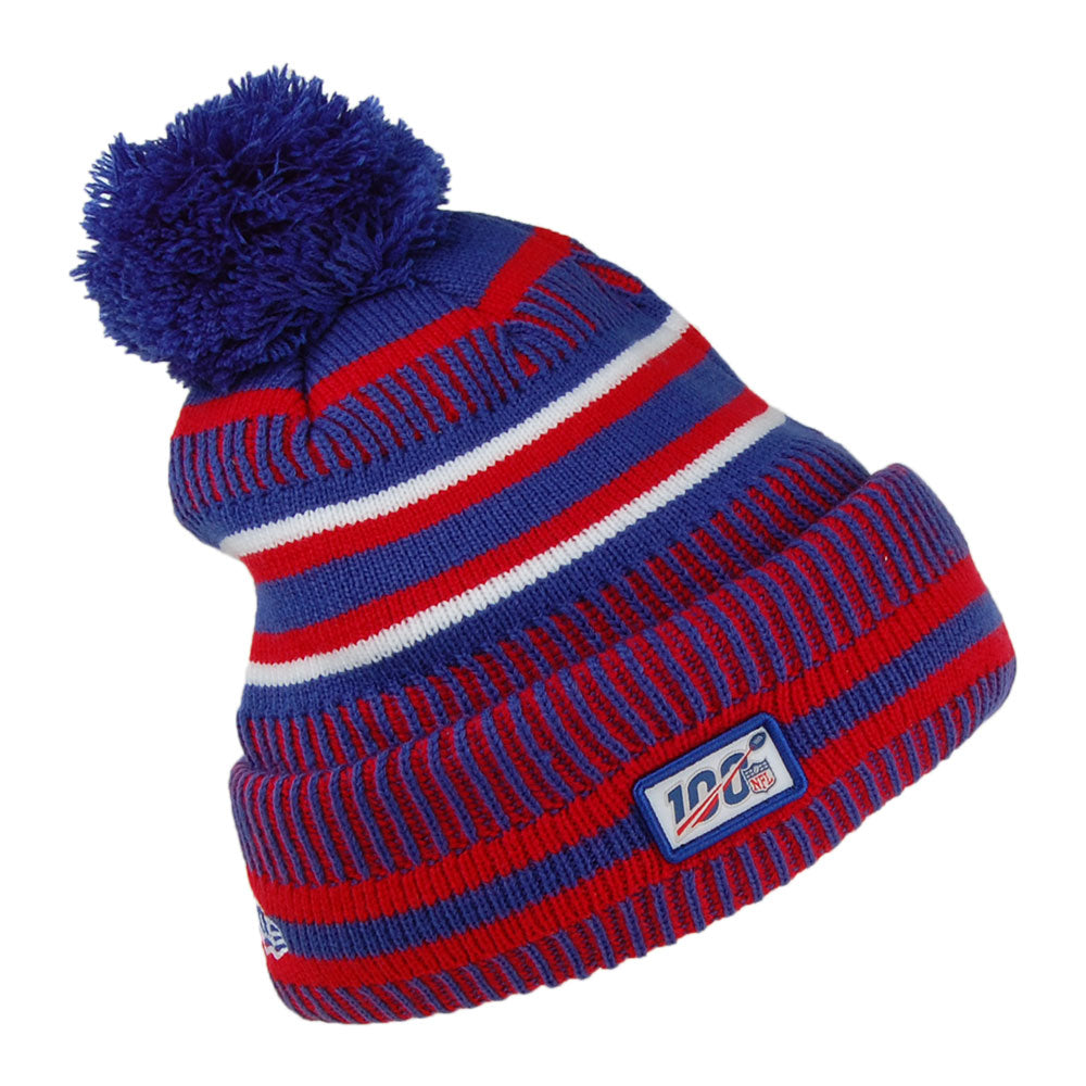 New Era New York Giants Bommelmütze - NFL On Field Knit - Rot-Blau