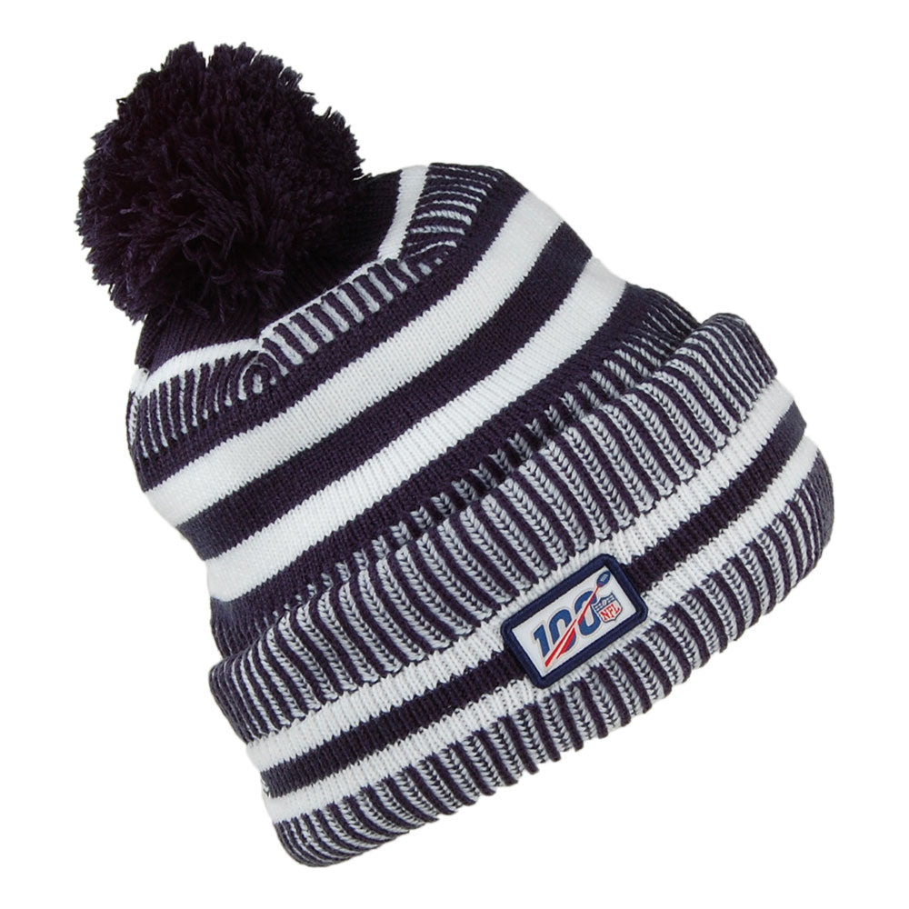 New Era Los Angeles Rams Bommelmütze - NFL On Field Knit - Marineblau-Weiß