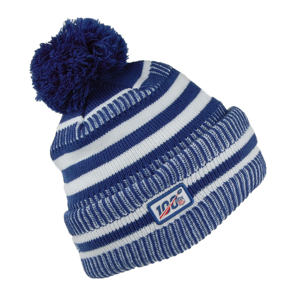 New Era Indianapolis Colts Bommelmütze - NFL On Field Knit - Marineblau-Weiß