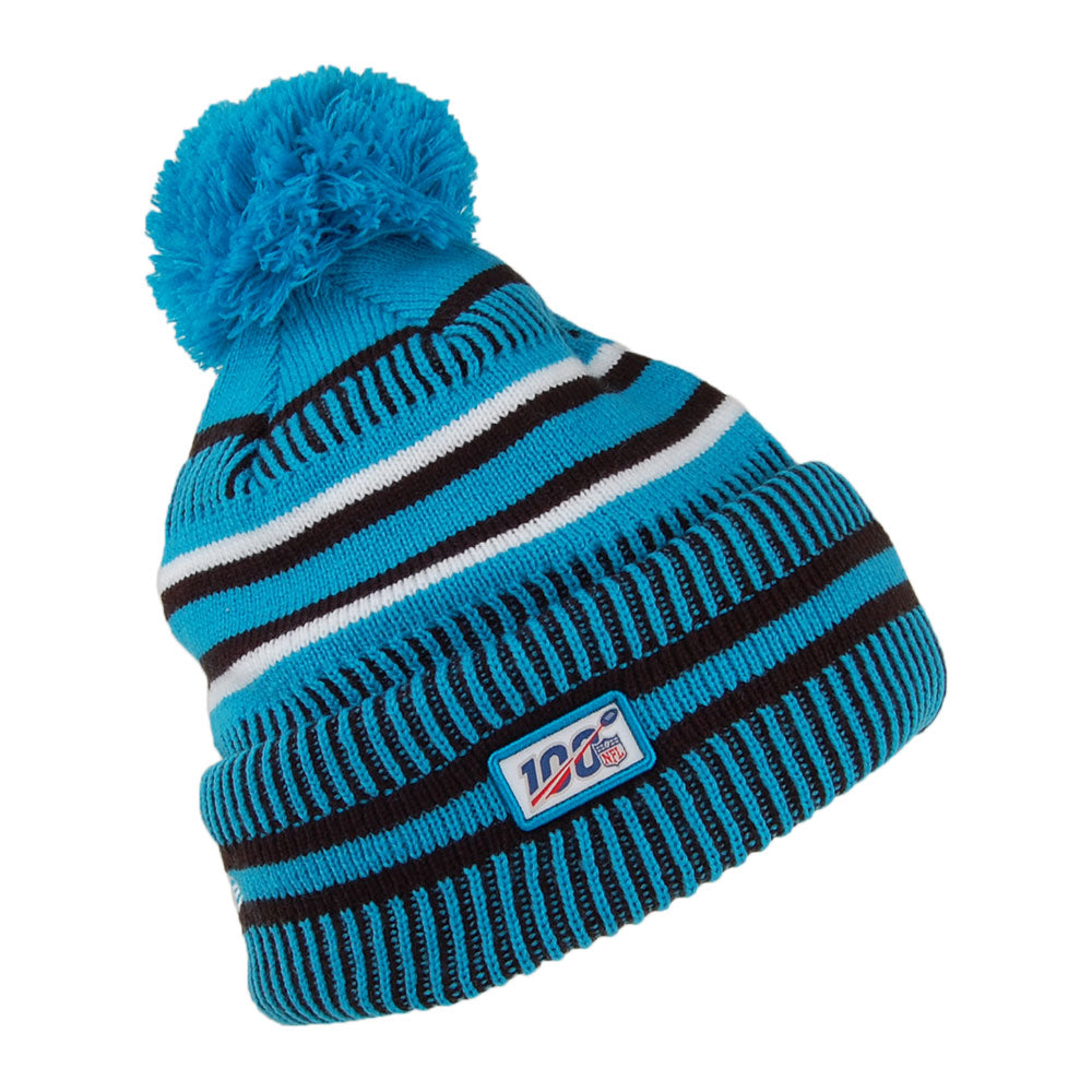 New Era Carolina Panthers Bommelmütze - NFL On Field Knit - Blau-Schwarz