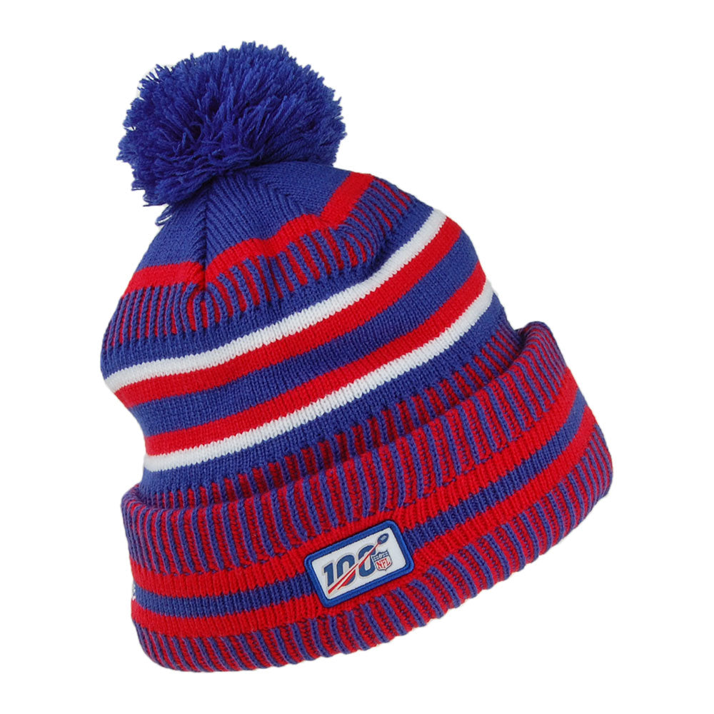 New Era Buffalo Bills Bommelmütze - NFL On Field Knit - Blau-Rot
