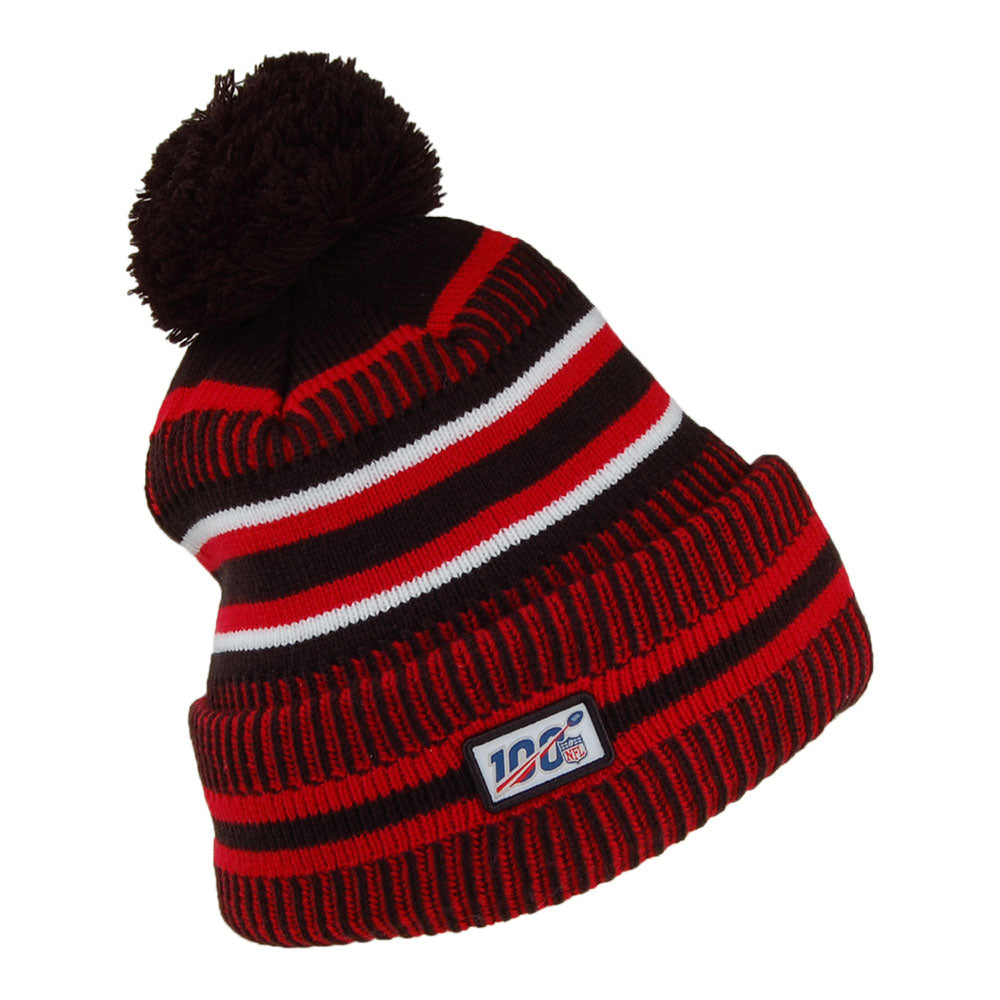 New Era Atlanta Falcons Bommelmütze - NFL On Field Knit - Rot-Schwarz