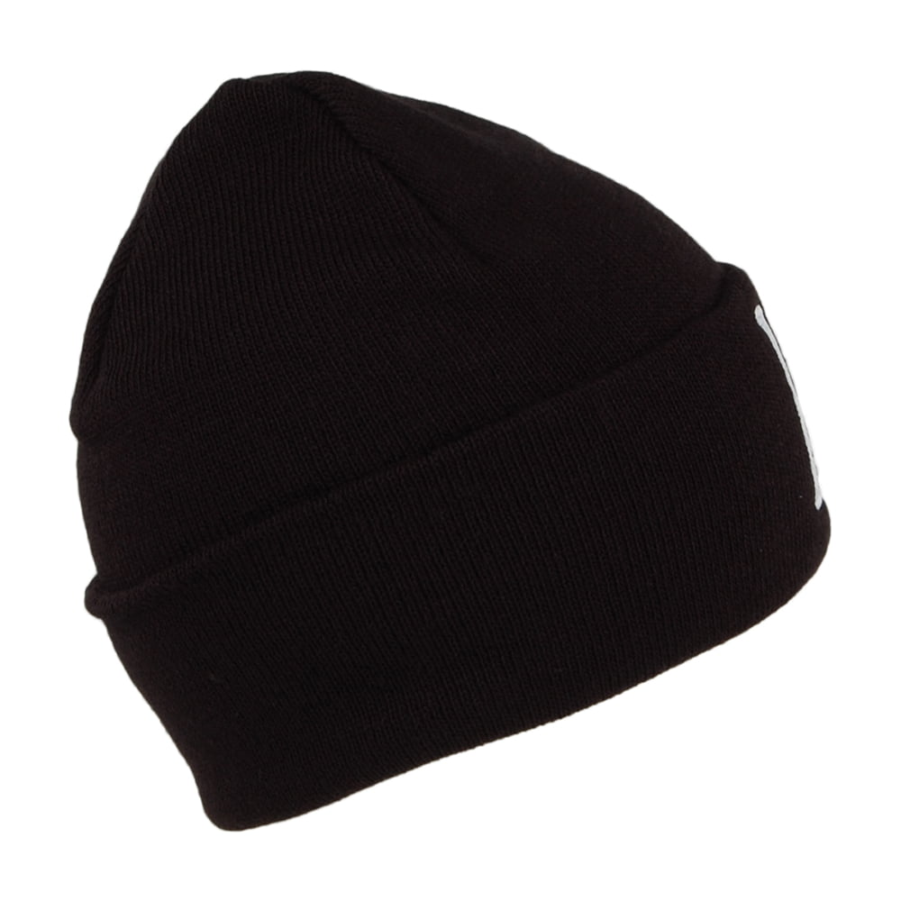 Levi's Serif Logo Beanie Mütze mit Umschlag - Schwarz