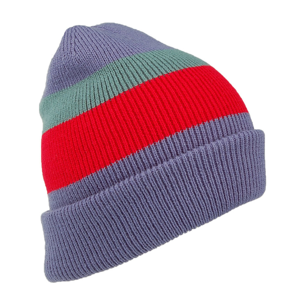 Barts Cowie Cuff Knit Beanie Mütze gestreift - Lavendel