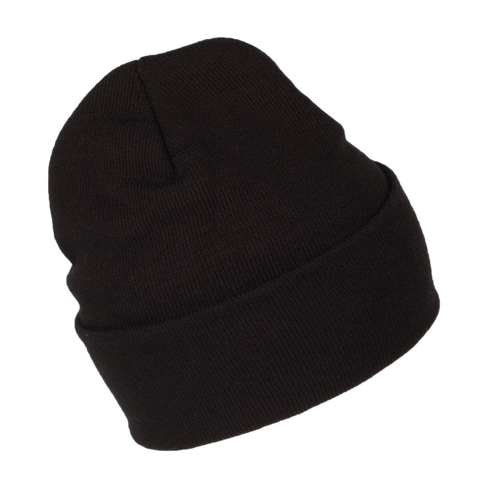 Levi's Smaller Serif Logo mit Umschlag Beanie Mütze - Schwarz