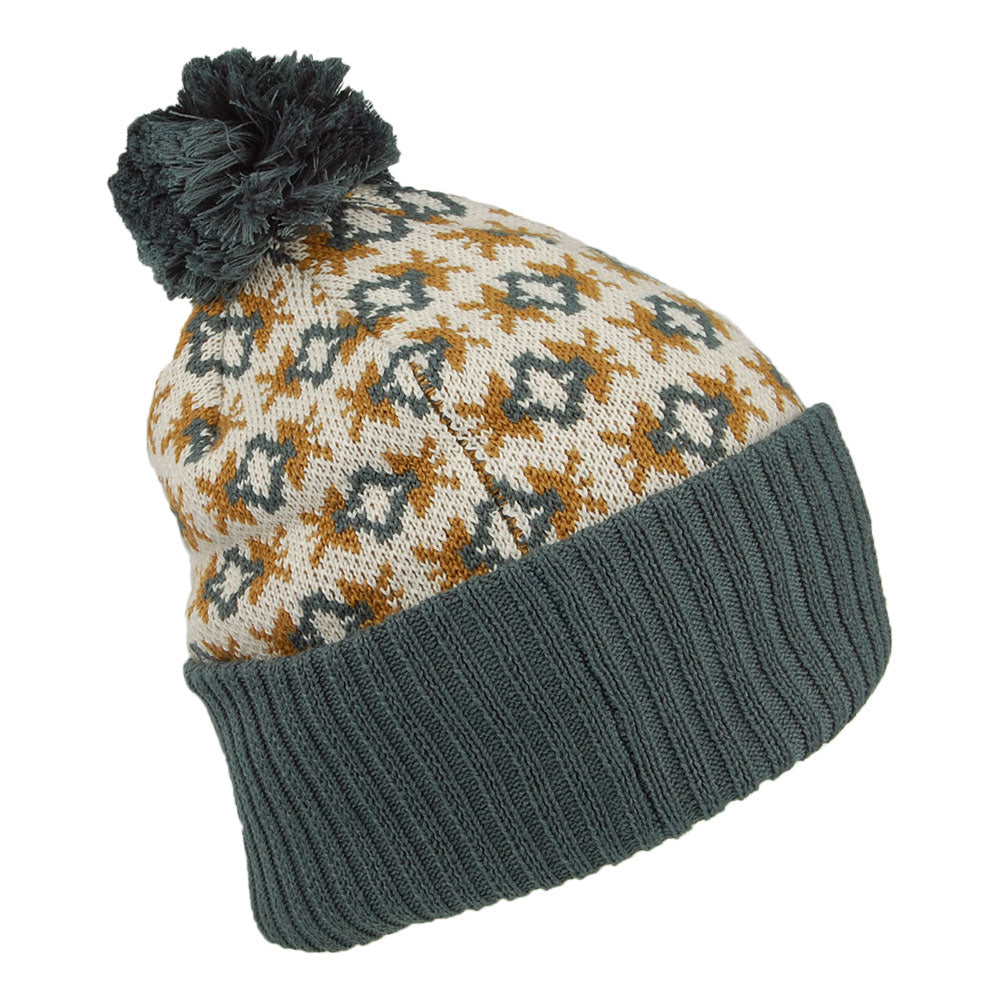 Patagonia Standing Tall Powder Town Bommelmütze - Winterweiß-Salbeigrün