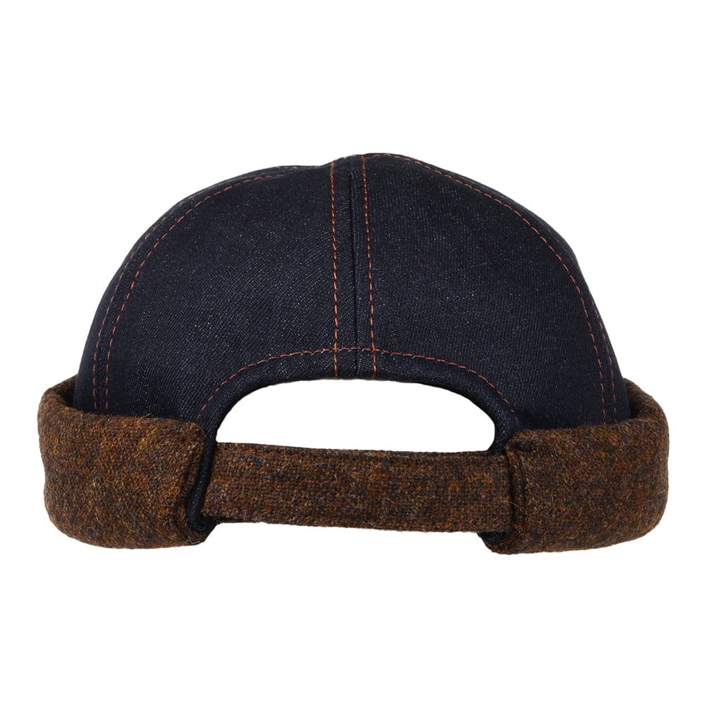 Stetson Denim & Tweed Docker Beanie Mütze - Denim