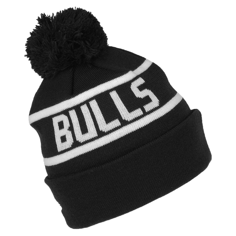 New Era mit Umschlag Chicago Bulls Bommelmütze NBA Team Jake - Schwarz