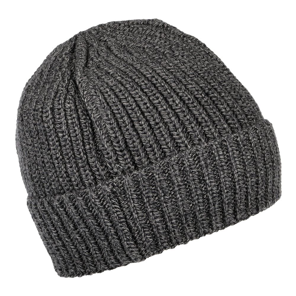 Tommy Hilfiger TJM Basic Rib Gerippte Beanie Mütze - Dunkelgrau