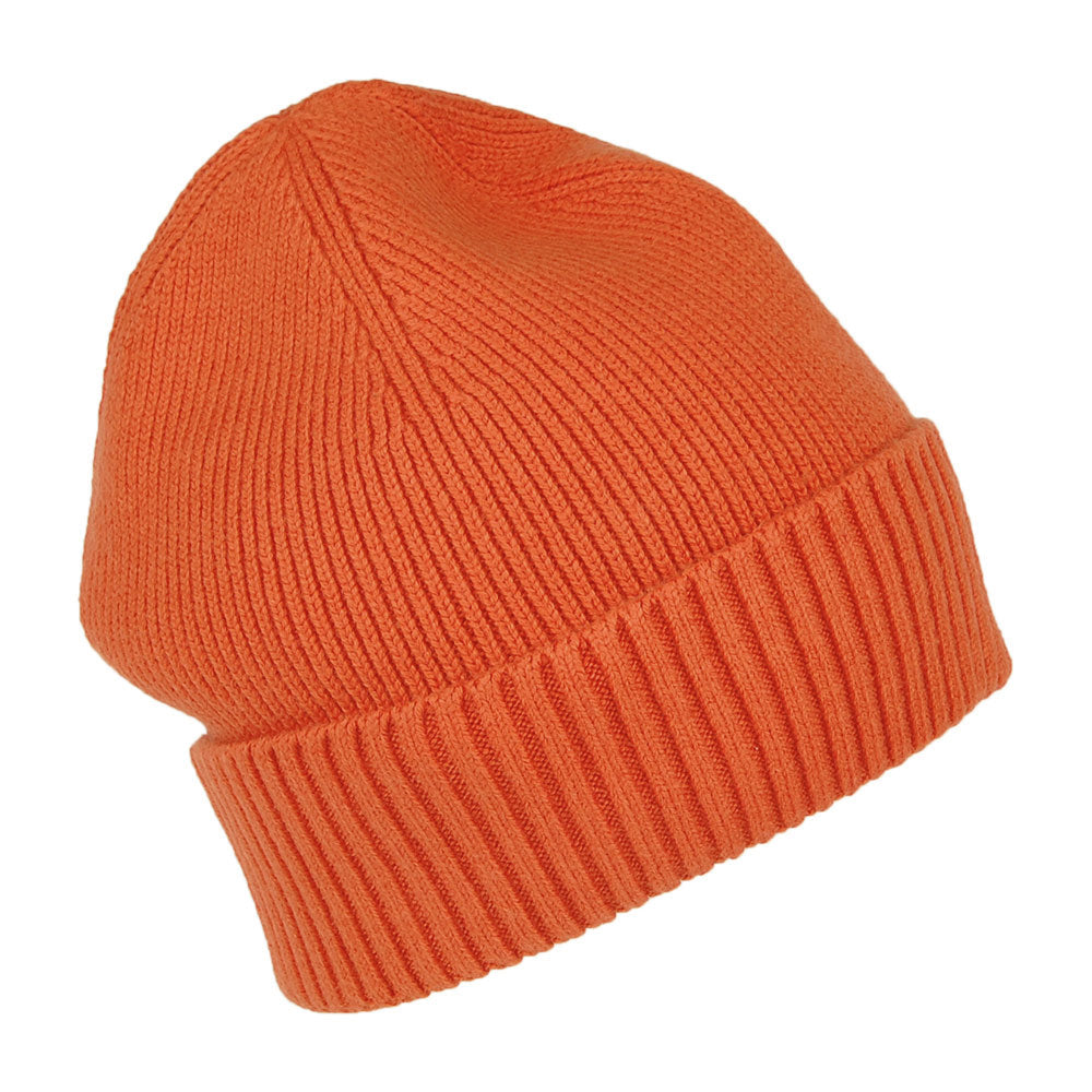 Tommy Hilfiger Pima Essential Flag Beanie Mütze aus Baumwoll-Kaschmir - Verbranntes Orange
