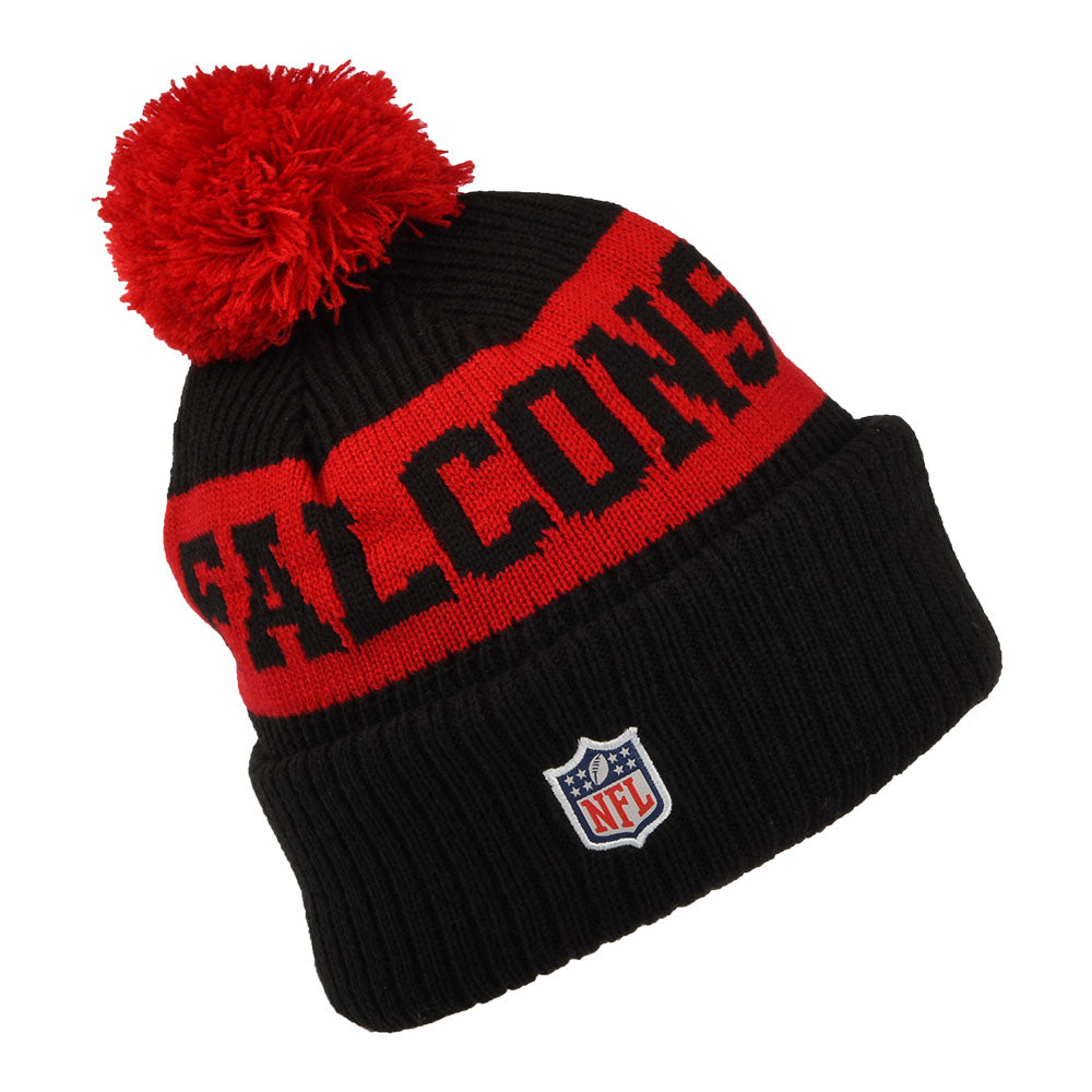 New Era Atlanta Falcons Bommelmütze NFL On Field Sport Knit - Schwarz-Rot