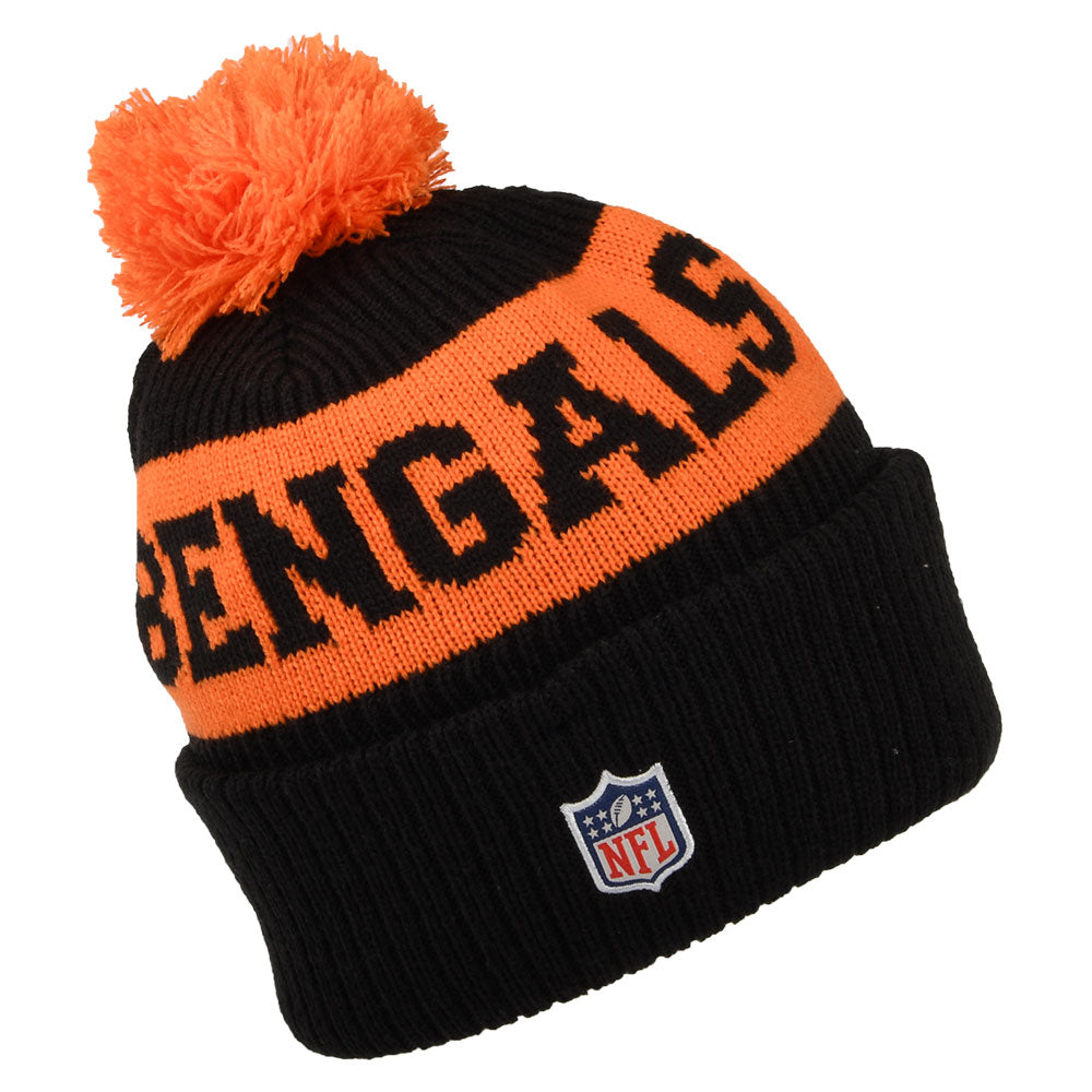 New Era Cincinnati Bengals Bommelmütze NFL On Field Sport Knit - Schwarz-Orange