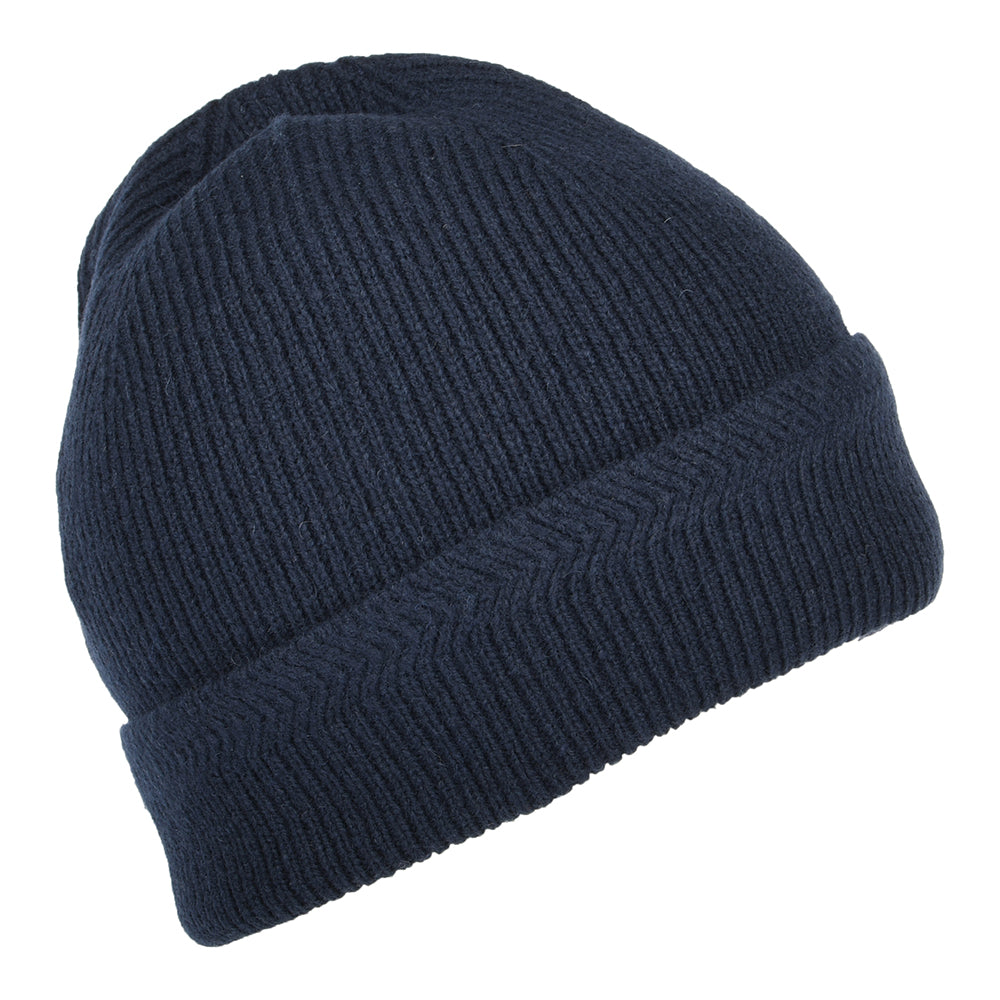 Lyle & Scott Racked Rib Beanie Mütze - Dunkles Marineblau