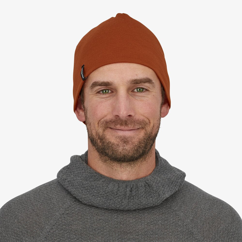 Patagonia Overlook Beanie Mütze aus Merinowollmischung - Rostrot