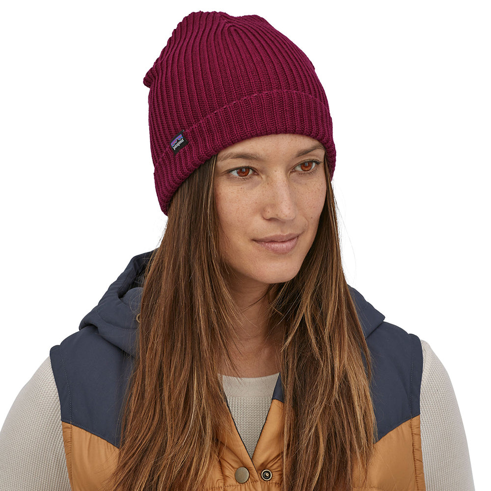Patagonia Fishermans gerollt Beanie Mütze - Weinrot
