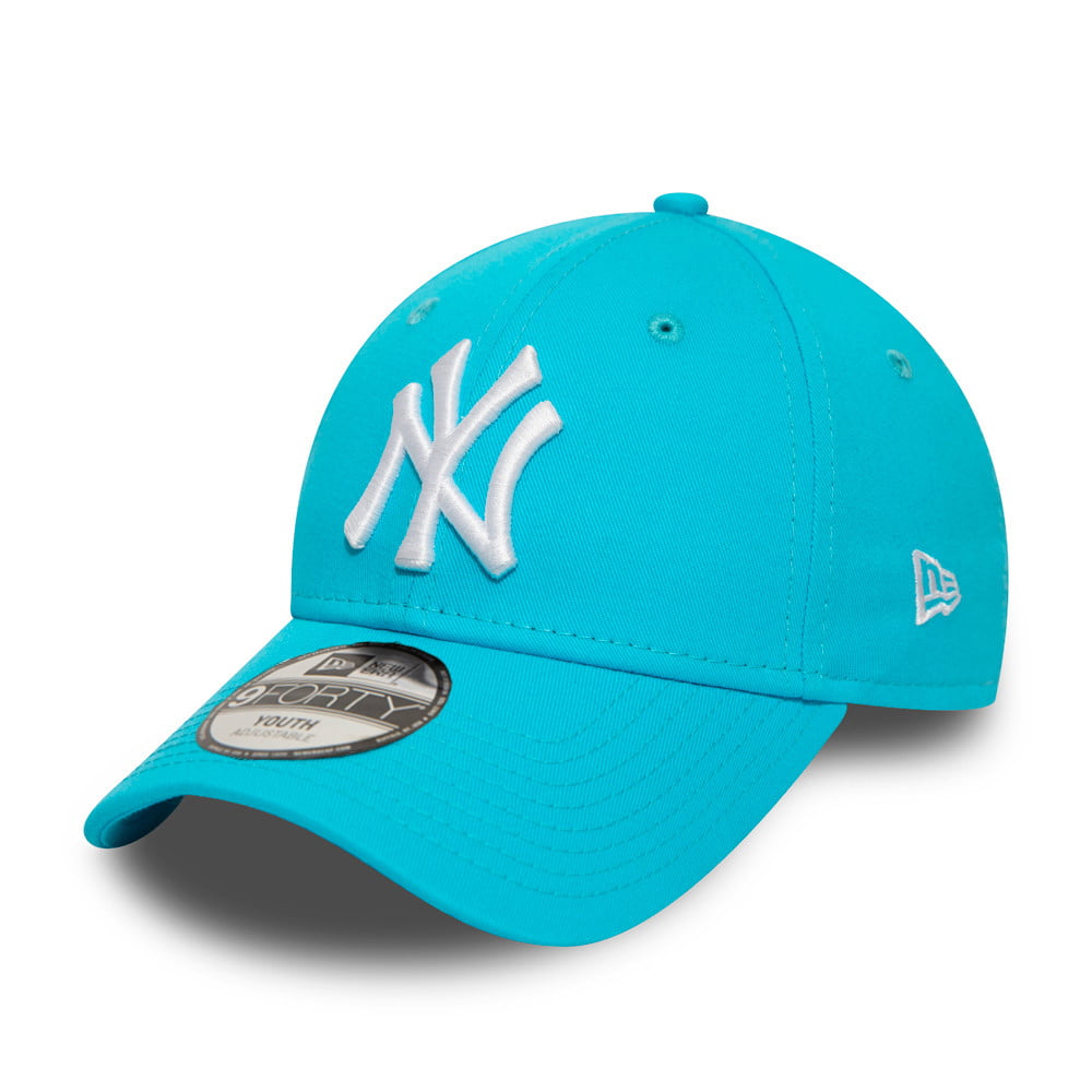 New Era Kinder 9FORTY New York Yankees Baseball Cap - MLB League Essential - Türkis