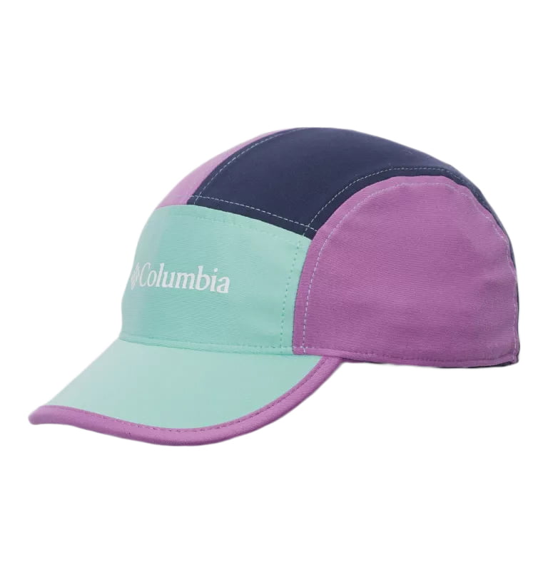 Columbia Kinder Cachalot II Cap mit Nackenschutz - Minzblau-Lila-Marineblau